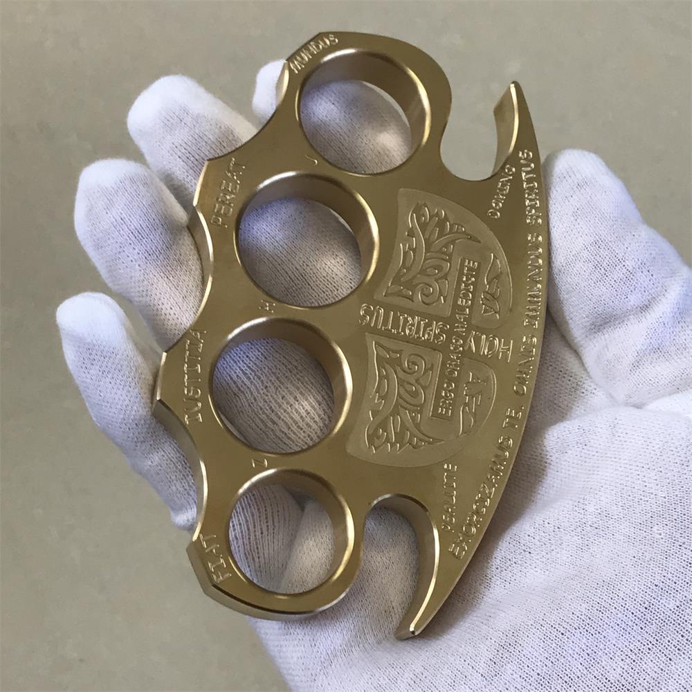 Warrior Solid Brass Knuckle Duster Self-defense Window Breaking EDC Tool