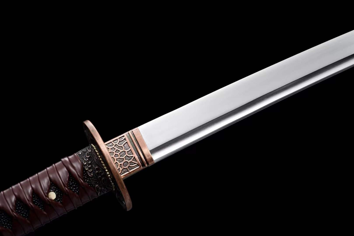 Hand Forged Anime Katana Walking Dead Mirror polishing