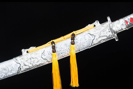 Handmade High-performance Manganese steel Chinese Sword With Red Blade