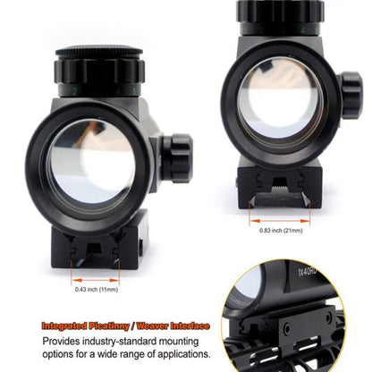 1X40 RED DOT SCOPE SIGHT RIFLE SCOPE GREEN RED DOT COLLIMATOR DOT WITH 11MM/20MM RAIL MOUNT AIRSOFT AIR HUNTING - OPTICREV