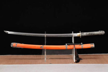 Handmade Japanese Tachi Odachi Water Dragon水龍 T10 Steel Burn Blade
