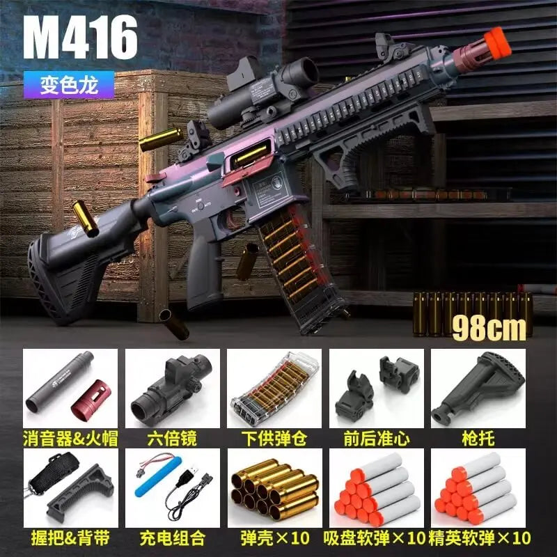 Electric M416 Rifle With Shell Ejecting Nerf Toy Gun