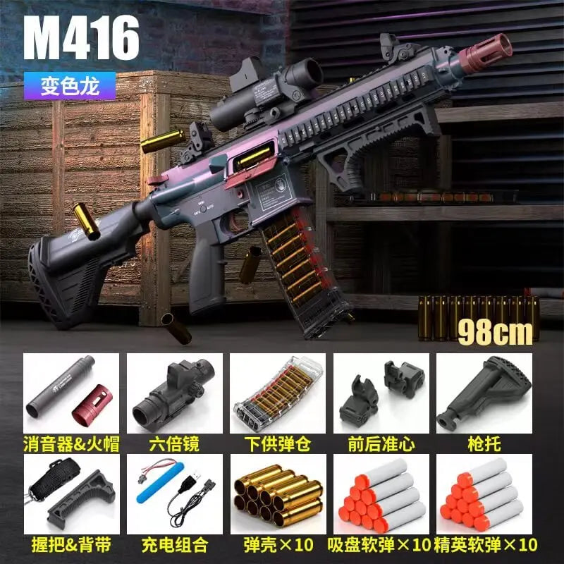 Electric M416 Rifle With Shell Ejecting Nerf Toy Gun