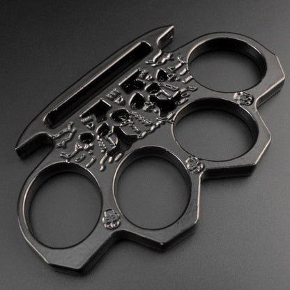 Ghost - Solid Brass Knuckles Duster For Self Defense Window Breaker EDC Supplies