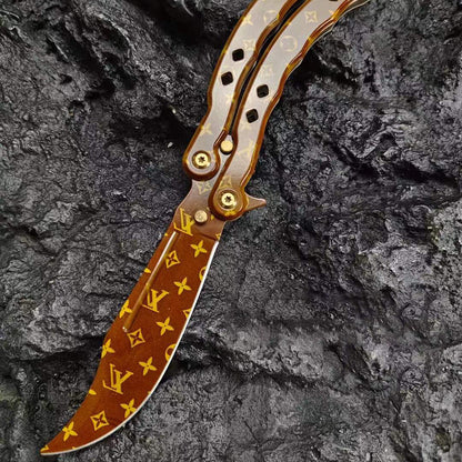 LV limited Scorpion Balisong Sharpen Butterfly Knife