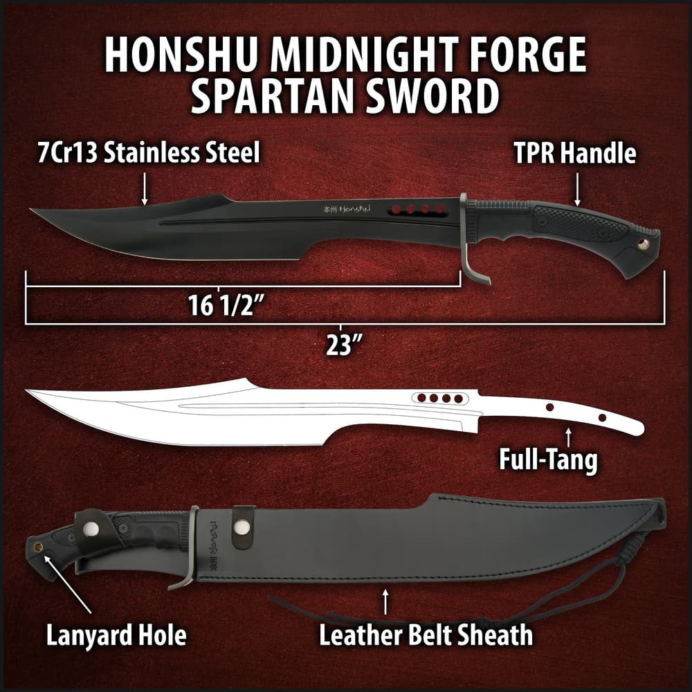 Honshu Midnight Forge Spartan Sword