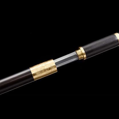 Three Dragons Playing with Pearls Cane Sword