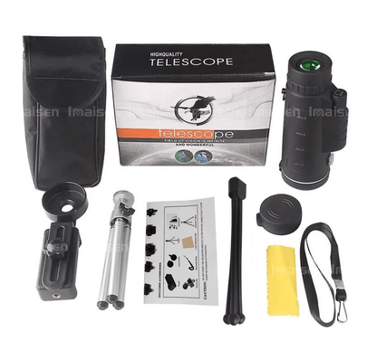 Dual Focus 12x50 Waterproof Monocular Spotting Scope With Universal Phone Mount