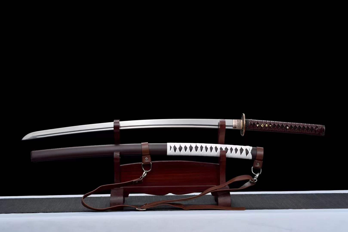 Hand Forged Anime Katana Walking Dead Mirror polishing