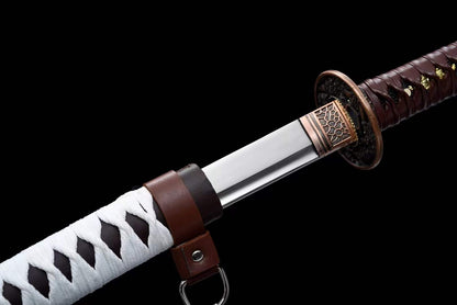 Hand Forged Anime Katana Walking Dead Mirror polishing