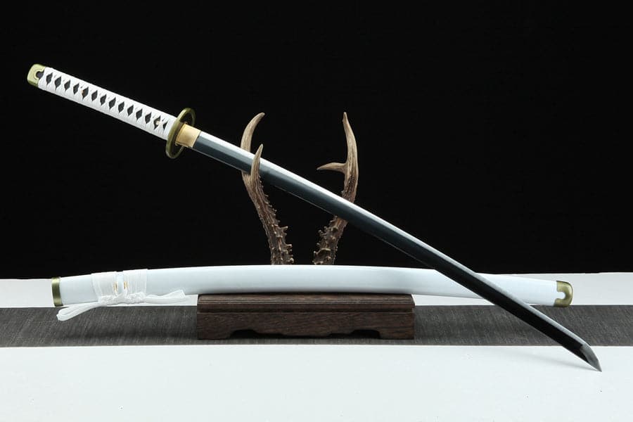 Hand Forged Anime One Piece Roronoa Zoro's Wado Ichimonji Sword 1045 High Carbon Steel Clay Tempered