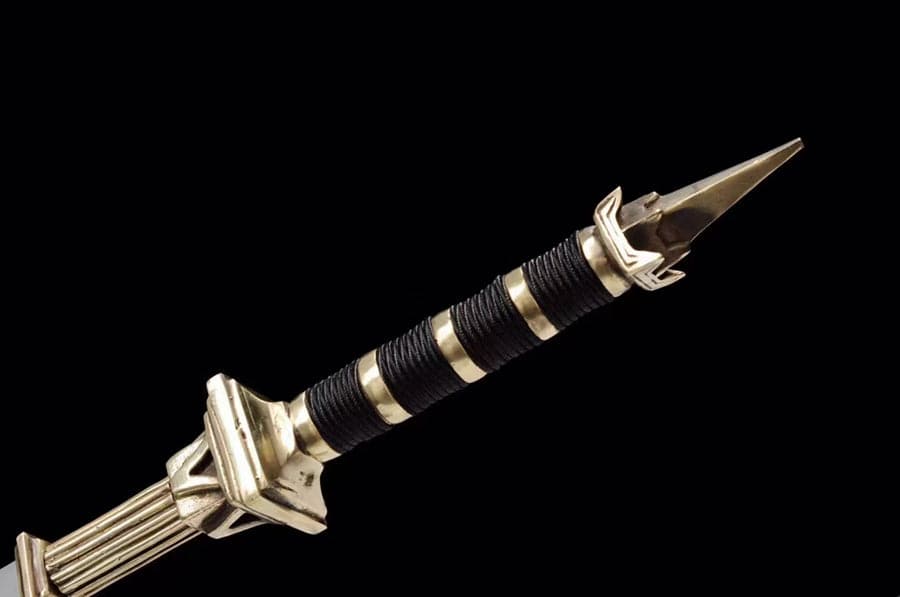 Hand Forged Detective Dee Sword breaker Pattern Steel Baked Blue