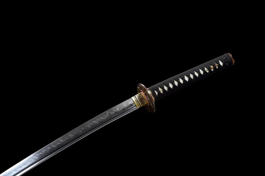 Hand Forged Japanese Samurai Katana Auspicious Clouds &Beasts T10 Turns the soil to burn blade