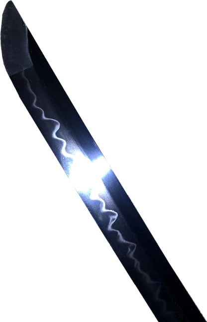 Hand Forged Japanese Samurai Katana T10 Burning edge Rosewood One-piece forging