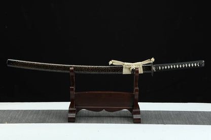 Hand Forged Japanese Samurai Katana T10 Real Yokote Pure copper gilt silver