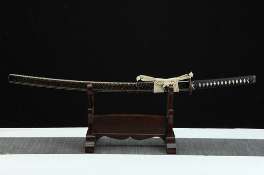 Hand Forged Japanese Samurai Katana T10 Real Yokote Pure copper gilt silver