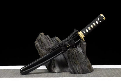 Hand Forged Japanese Short knife Yoshioka T10 Turns the soil to burn blade