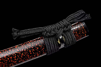 Hand Forged Japanese Tanto Naruto Short Sword T10 Turns the soil to burn blade