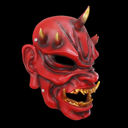 Hand-Made Japanese Hannya Demon King Resin Oni Mask