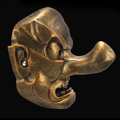 Hand-Made Japanese Hannya Red Tengu Resin Oni Mask