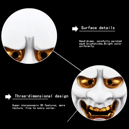 Hand-Made Japanese Hannya 凛凛蝶 Resin Oni Mask