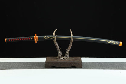 Handmade Anime Demon Slayer Tanjiro Nichirin 3rd Generation Sword 1045 High Carbon Steel Black