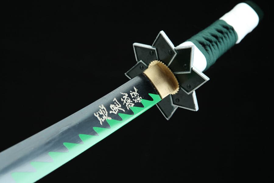Handmade Anime Katana Demon Slayer Sanemi Shinazugawa Nichirin Sword 1045 High Carbon Steel Black