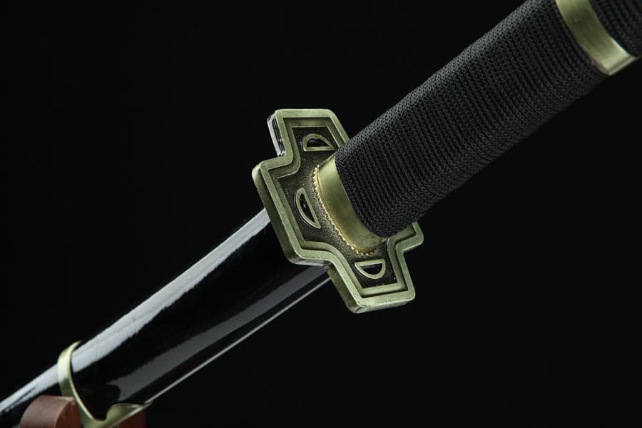 Handmade Anime One Piece Roronoa Zoro's Yubashiri Sword 1045 High Carbon Steel Black