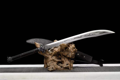 Handmade Beast Demon Oxtail Blade High Manganese Steel Corrosion pattern