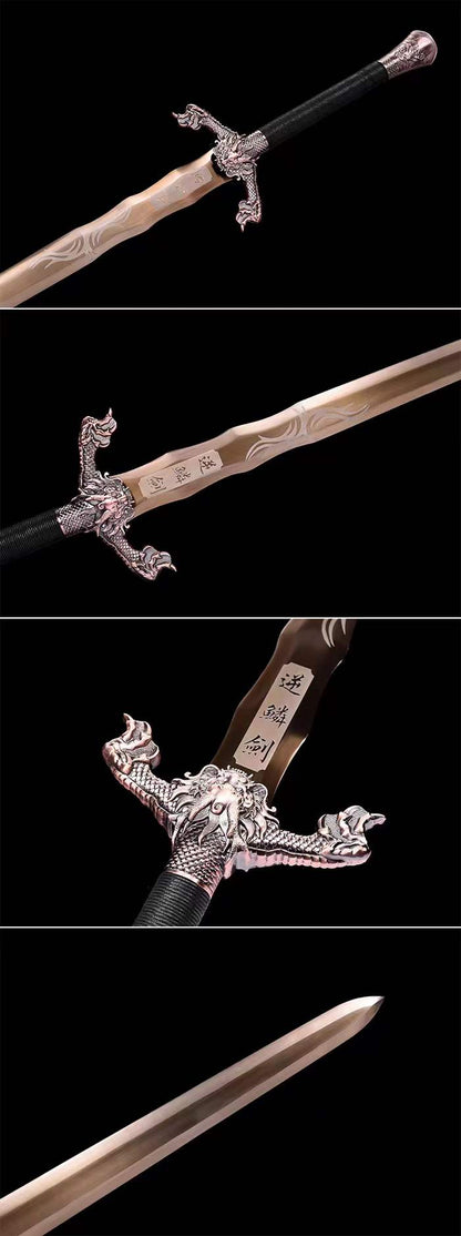 Handmade Dragon Scale  Chinese Sword With Gold