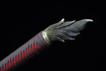 Handmade High Carbon Steel Flowing Shadow  Chinese Sword With Red Blade