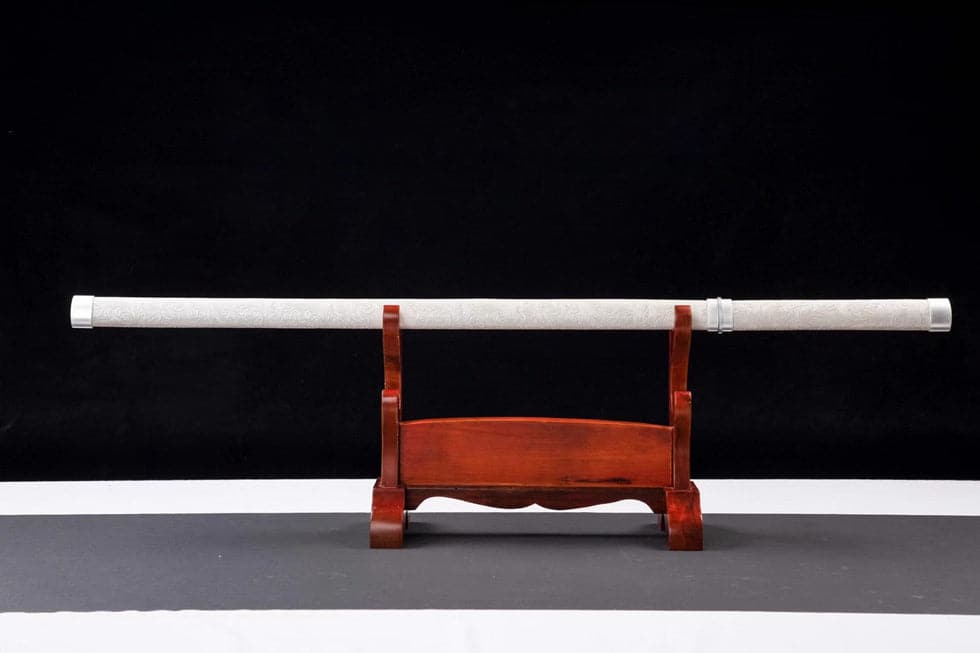 Handmade High Manganese Steel Whitefish Chinese Sword With Baked Blue Blade