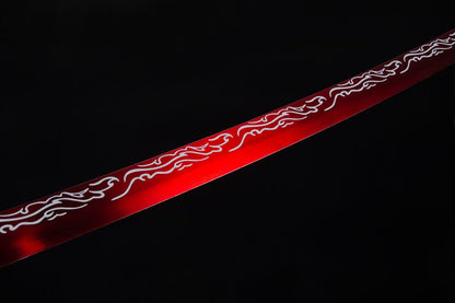 Handmade High-performance  Manganese steel Chinese Sword With Red Blade