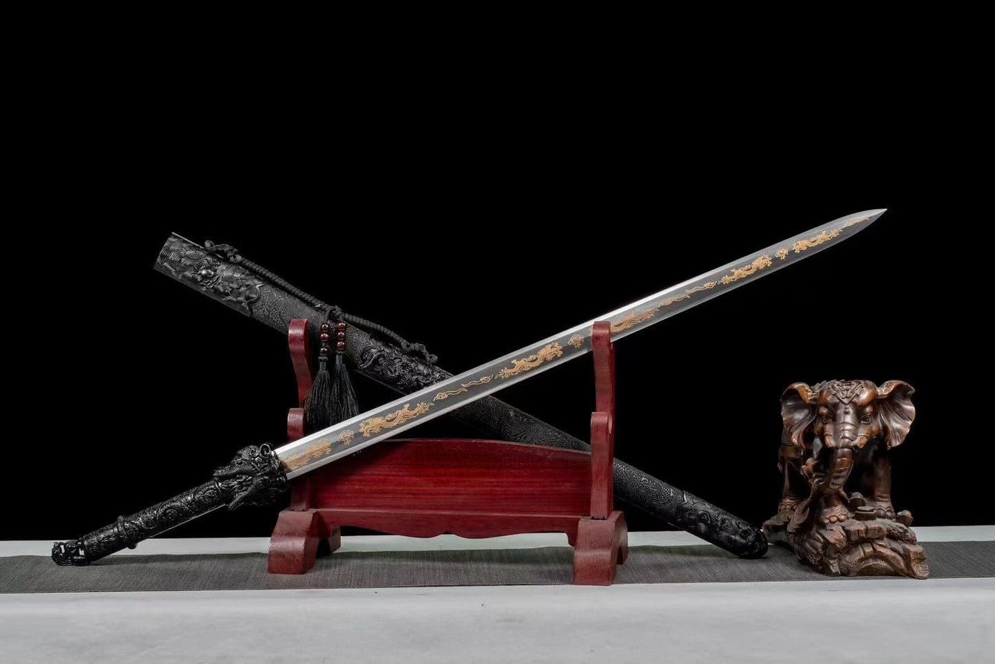 Handmade Manganese Steel Dragon King Chinese Sword