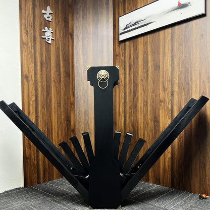 Wooden self-ejecting sword Box